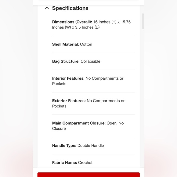 NWOT Crochet Tote Handbag TARGET - Picture 7 of 7
